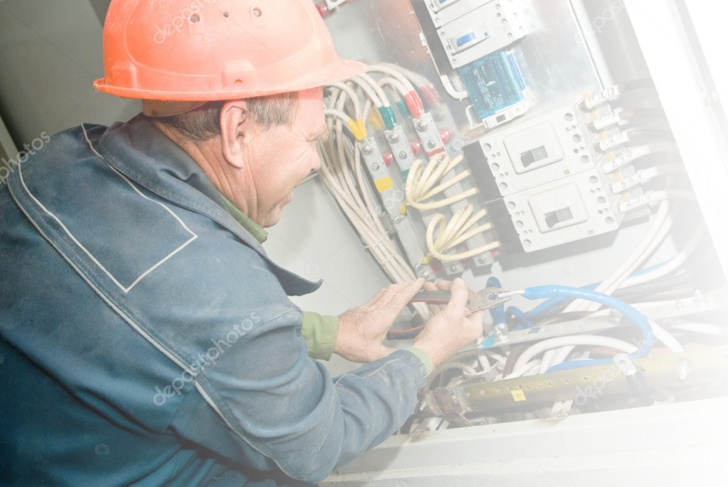 Electrician at work